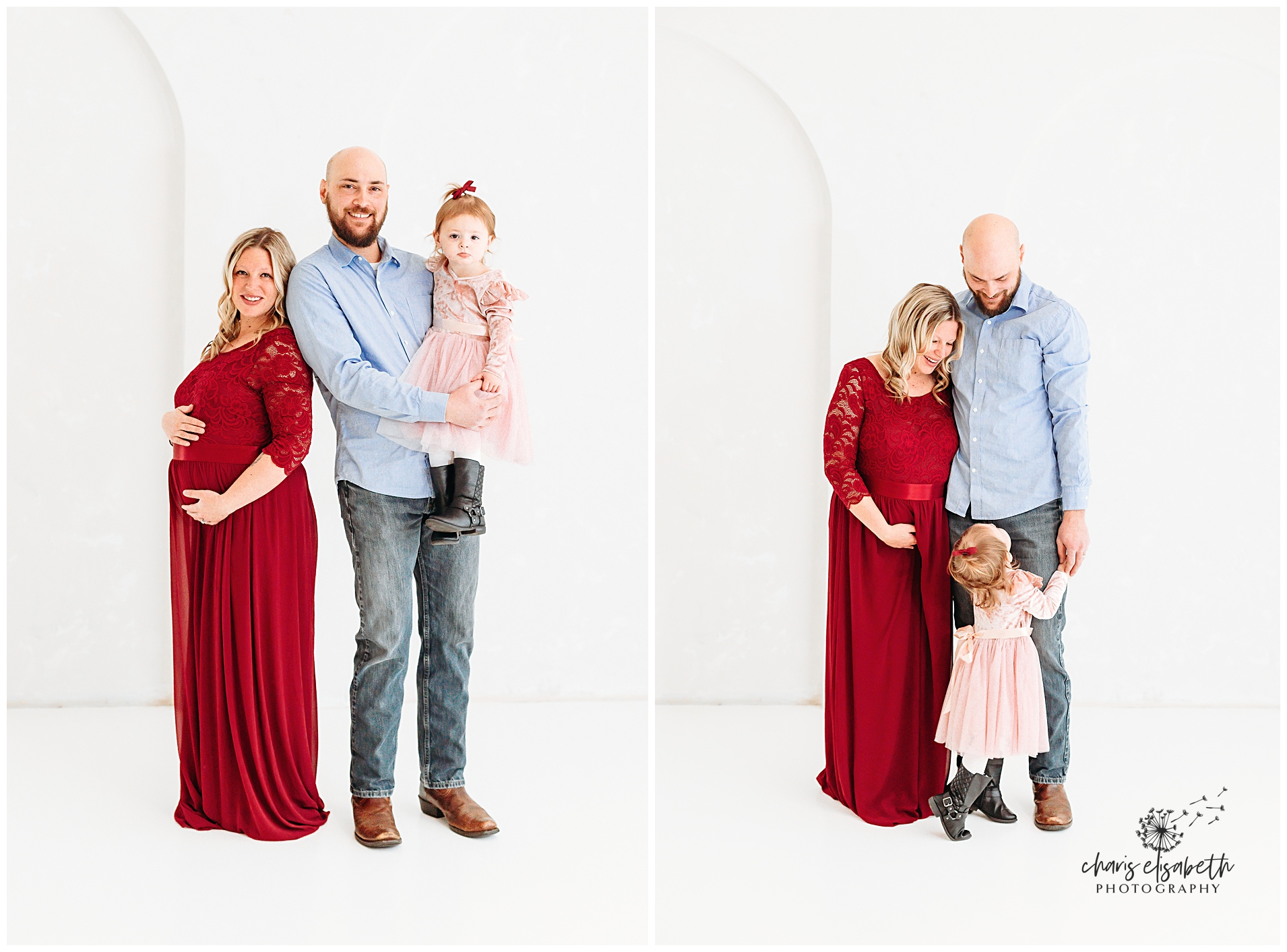 A family of 3 during their session at Ren Space Studio.