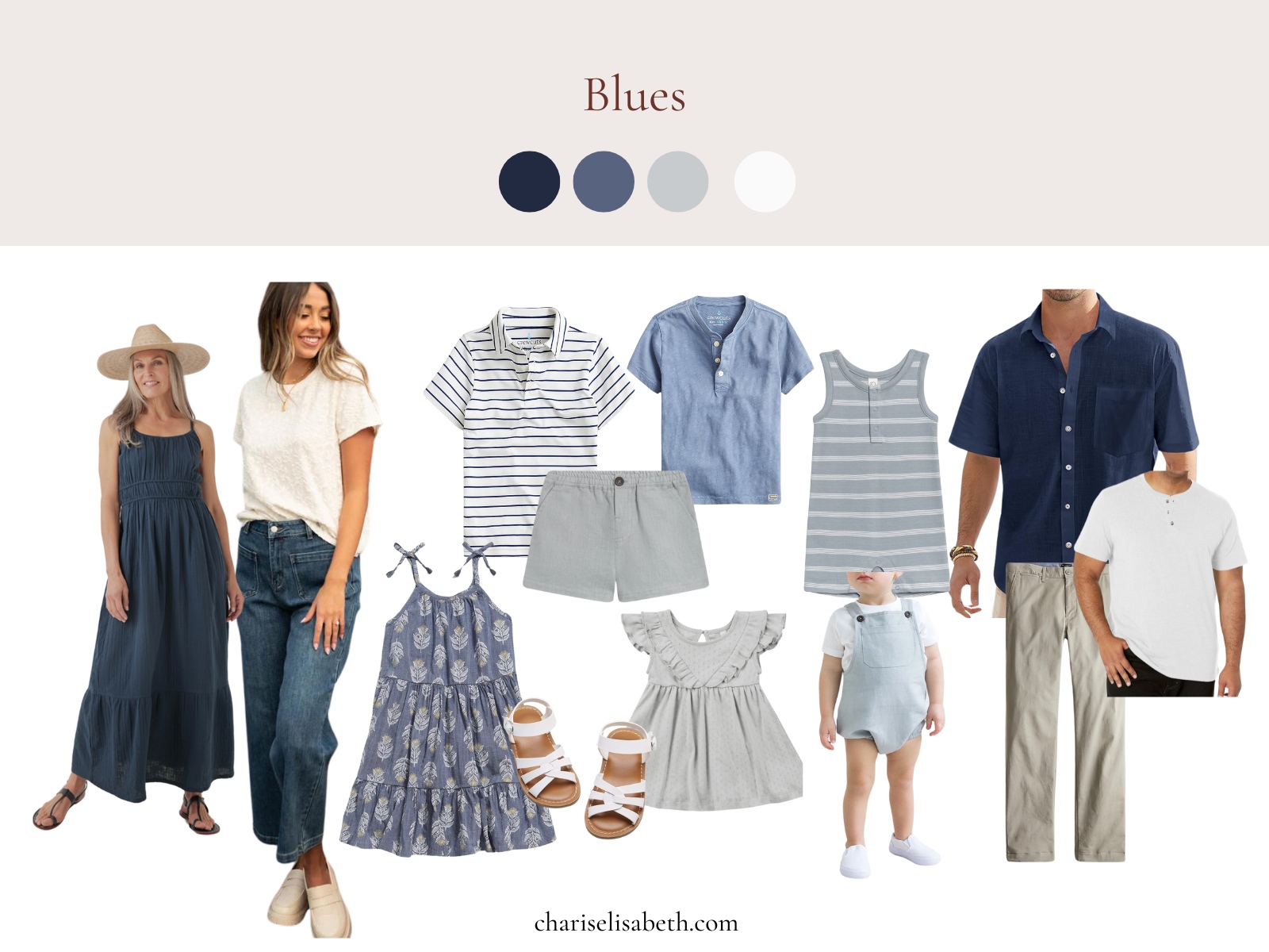 What to wear blues and whites.