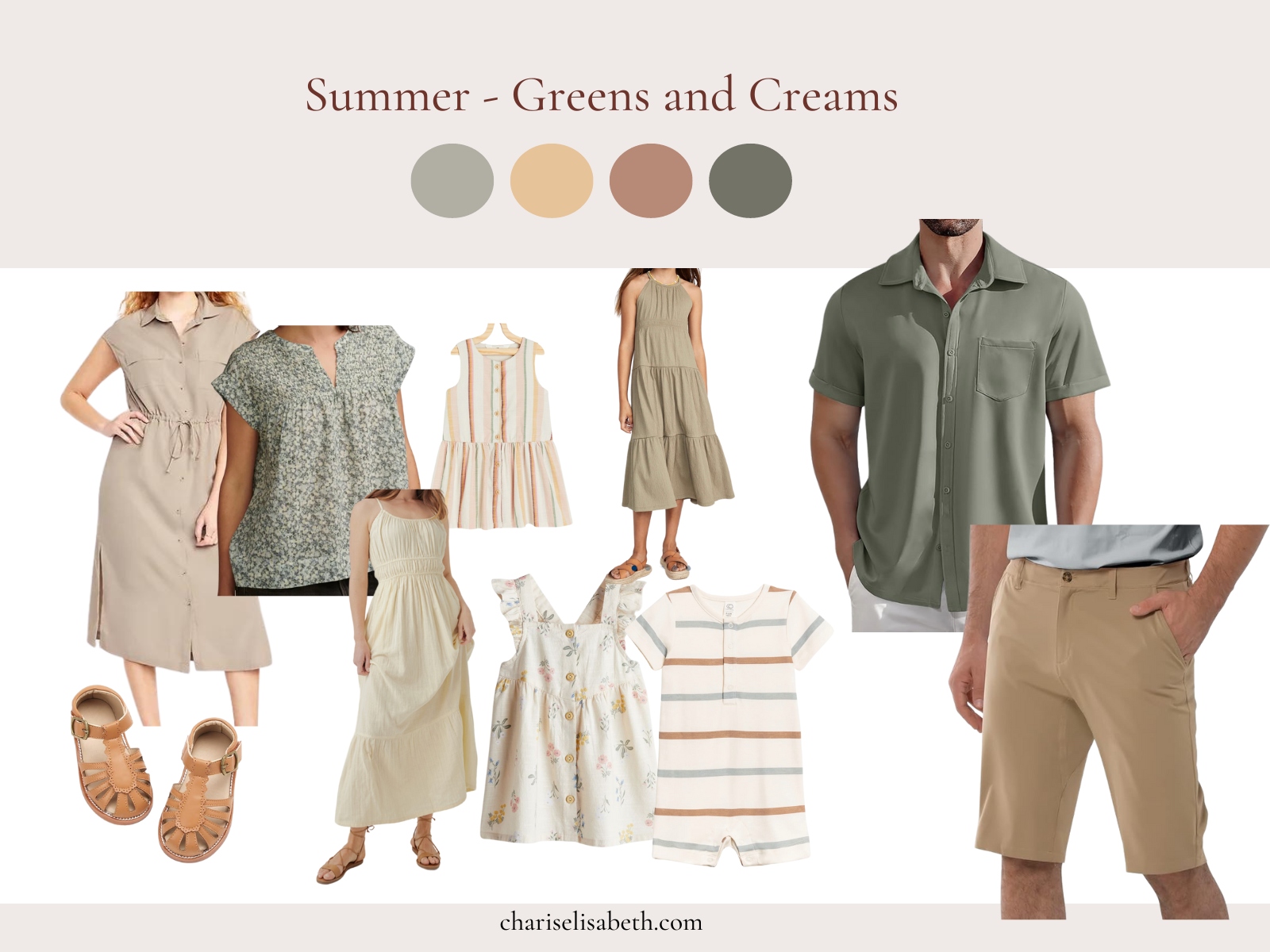 what to wear greens and neturals.