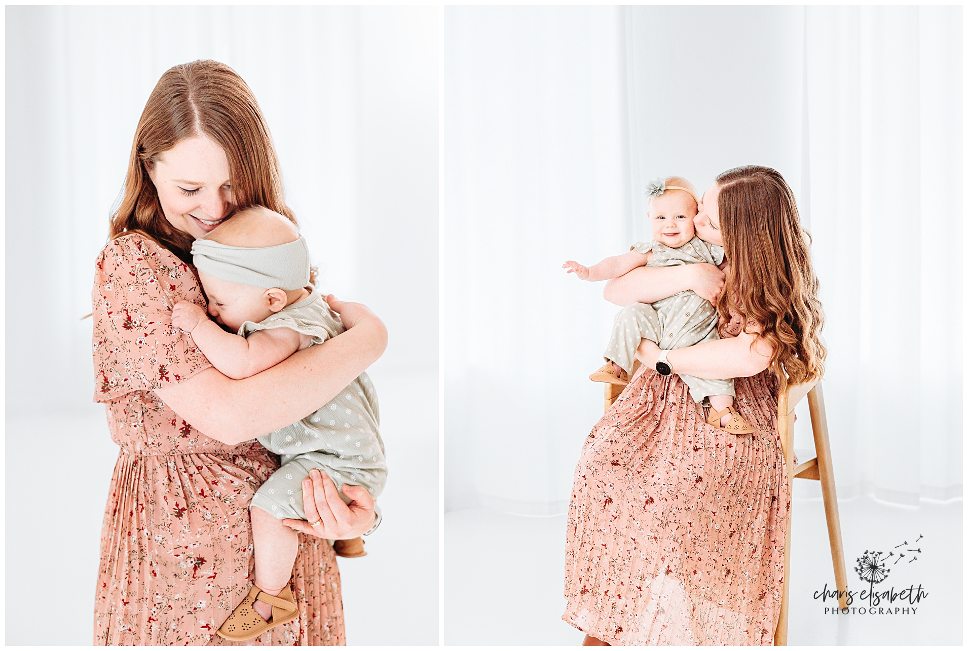 A mother nurses her baby.