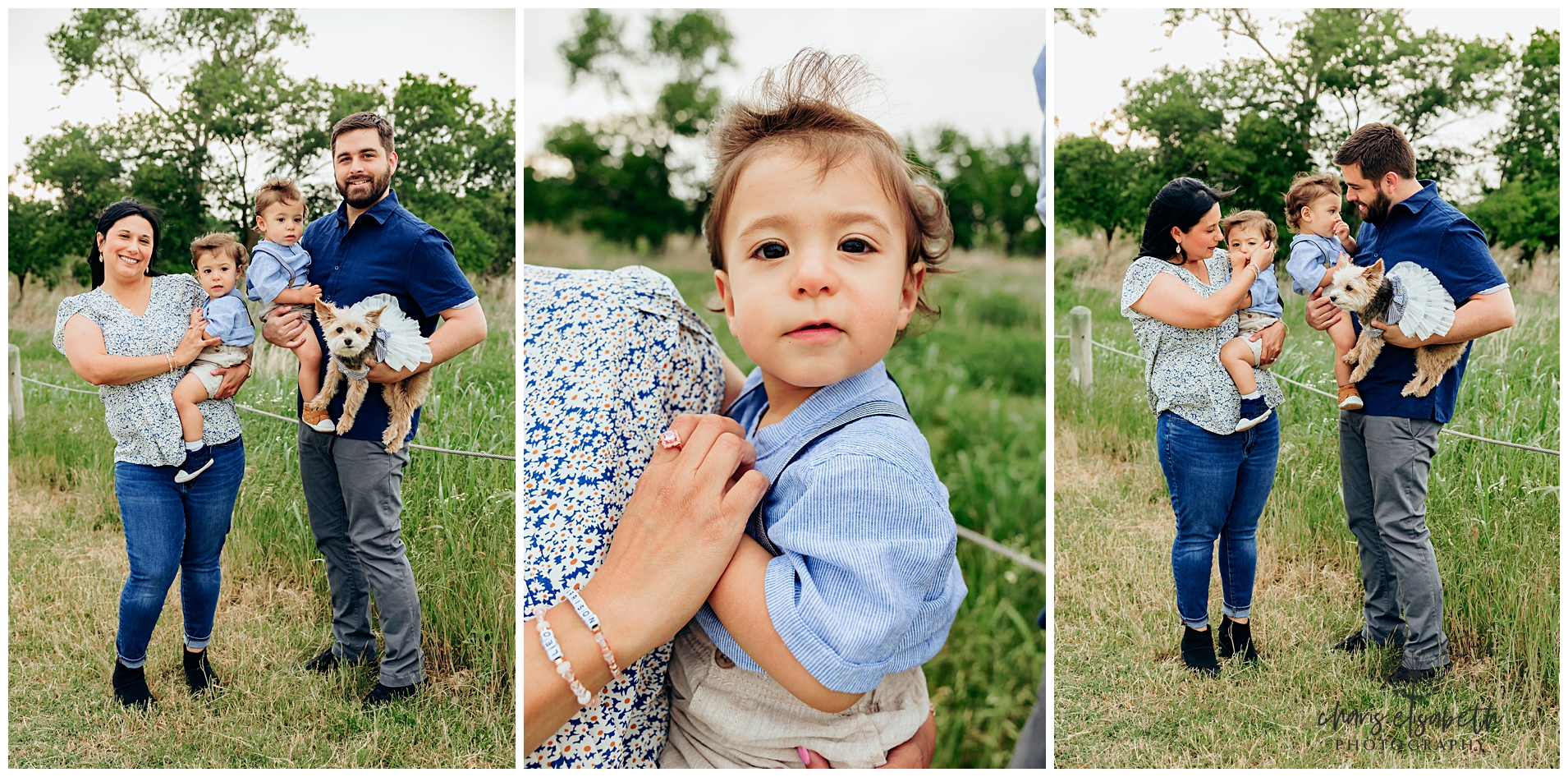 Family with twin boys during photo session.